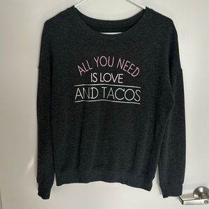 Zoe + Liv, Love & Tacos Sweater, Small